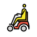 Bagaimana Man in Motorized Wheelchair emoji terlihat di Openmoji.