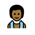 Bagaimana Man in Steamy Room: Medium-Dark Skin Tone emoji terlihat di Openmoji.