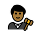 Bagaimana Man Judge: Medium-Dark Skin Tone emoji terlihat di Openmoji.