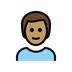 A quoi ressemblent les emoji Homme: peau légèrement mate sur Openmoji.