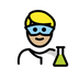 A quoi ressemblent les emoji Scientifique homme: peau moyennement claire sur Openmoji.