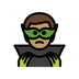 Bagaimana Man Supervillain: Medium Skin Tone emoji terlihat di Openmoji.