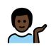 Bagaimana Man Tipping Hand: Dark Skin Tone emoji terlihat di Openmoji.