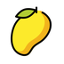 Bagaimana Mango emoji terlihat di Openmoji.