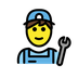 Bagaimana Mechanic emoji terlihat di Openmoji.