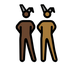 A quoi ressemblent les emoji Hommes avec des oreilles de lapin : peau foncée et peau mate sur Openmoji.