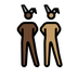 A quoi ressemblent les emoji Hommes avec des oreilles de lapin : peau foncée et peau légèrement mate sur Openmoji.