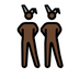 A quoi ressemblent les emoji Hommes avec des oreilles de lapin : peau foncée sur Openmoji.