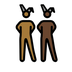 A quoi ressemblent les emoji Hommes avec des oreilles de lapin : peau mate et peau foncée sur Openmoji.