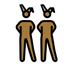A quoi ressemblent les emoji Hommes avec des oreilles de lapin : peau mate sur Openmoji.