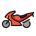 Bagaimana Motorcycle emoji terlihat di Openmoji.