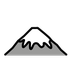 Bagaimana Mount Fuji emoji terlihat di Openmoji.