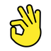 Bagaimana OK Hand emoji terlihat di Openmoji.