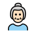 Bagaimana Old Woman: Light Skin Tone emoji terlihat di Openmoji.