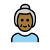 Bagaimana Old Woman: Medium-Dark Skin Tone emoji terlihat di Openmoji.