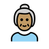 Bagaimana Old Woman: Medium Skin Tone emoji terlihat di Openmoji.