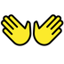 Bagaimana Open Hands emoji terlihat di Openmoji.