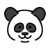 Bagaimana Panda emoji terlihat di Openmoji.