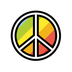 Bagaimana Peace Symbol emoji terlihat di Openmoji.