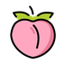 Bagaimana Peach emoji terlihat di Openmoji.