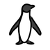 Bagaimana Penguin emoji terlihat di Openmoji.