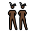 A quoi ressemblent les emoji Personnes avec des oreilles de lapin : peau foncée sur Openmoji.