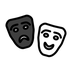 Jak wygląda emoji Maski teatralne w Openmoji.