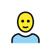 Jak wygląda emoji Dorosły: łysy w Openmoji.