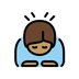 Bagaimana Person Bowing: Medium Skin Tone emoji terlihat di Openmoji.