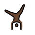 Как выглядит эмодзи Акробатический трюк: очень темный тон кожи в Openmoji.