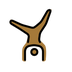 Bagaimana Person Cartwheeling: Medium-Dark Skin Tone emoji terlihat di Openmoji.