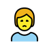 Bagaimana Person Frowning emoji terlihat di Openmoji.