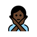 Bagaimana Person Gesturing NO: Dark Skin Tone emoji terlihat di Openmoji.