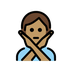 Bagaimana Person Gesturing NO: Medium Skin Tone emoji terlihat di Openmoji.