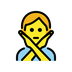 Bagaimana Person Gesturing NO emoji terlihat di Openmoji.