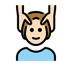 Jak wygląda emoji Osoba podczas masażu: karnacja jasna w Openmoji.