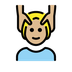 Jak wygląda emoji Osoba podczas masażu: karnacja średnio jasna w Openmoji.