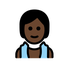 Bagaimana Person in Steamy Room: Dark Skin Tone emoji terlihat di Openmoji.