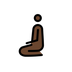 Bagaimana Person Kneeling: Dark Skin Tone emoji terlihat di Openmoji.