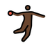 A quoi ressemblent les emoji Personne jouant au handball: peau foncée sur Openmoji.