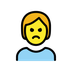 Bagaimana Person Pouting emoji terlihat di Openmoji.