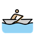 Bagaimana Person Rowing Boat: Medium-Light Skin Tone emoji terlihat di Openmoji.