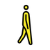 A quoi ressemblent les emoji Personne qui marche vers la droite sur Openmoji.