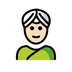 Bagaimana Person Wearing Turban: Light Skin Tone emoji terlihat di Openmoji.