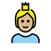 A quoi ressemblent les emoji Personne avec une couronne : peau moyennement claire sur Openmoji.