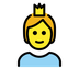 Bagaimana Person with Crown emoji terlihat di Openmoji.