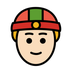 A quoi ressemblent les emoji Homme avec casquette chinoise: peau claire sur Openmoji.