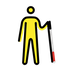 A quoi ressemblent les emoji Personne avec une canne blanche vers la droite sur Openmoji.