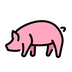 Bagaimana Pig emoji terlihat di Openmoji.