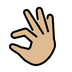 Bagaimana Pinching Hand: Medium-Light Skin Tone emoji terlihat di Openmoji.